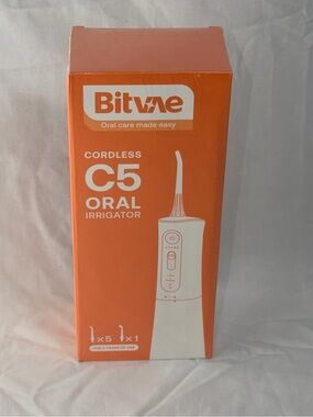 Bitvae C5 Cordless Water Flosser Oral Irrigator Dental Teeth Cleaner White